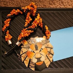 Handcrafted Lion Pendant Necklace